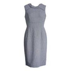 Roland Mouret grey wool tweed dress size 8